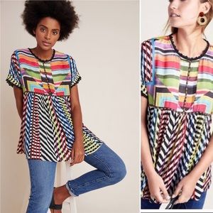 Anthropologie Diana Irani Shauna Blouse Sz Small Retails $128